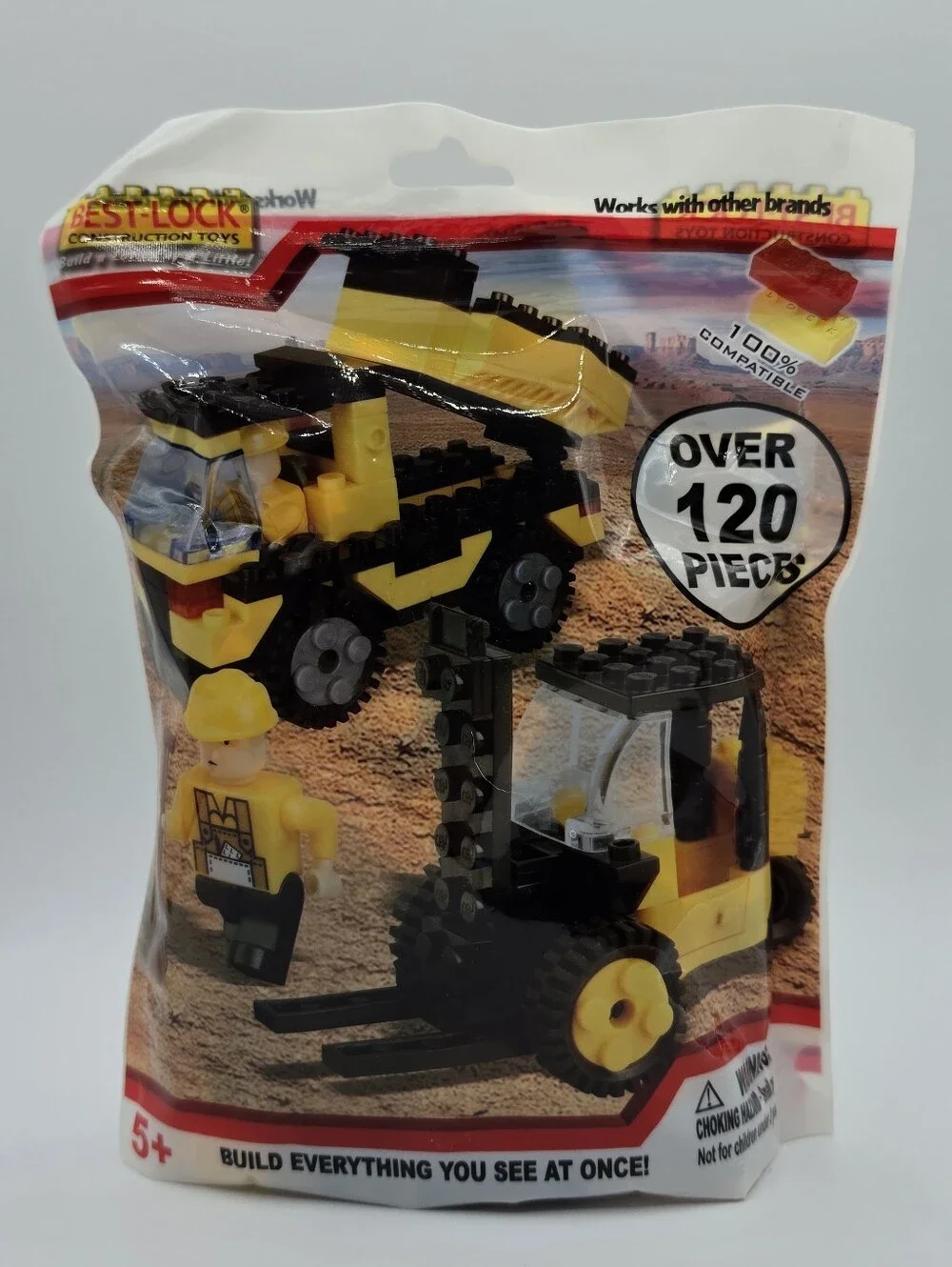 Best Lock Construction Toys Vehicle Building Set Yellow Black